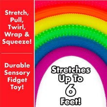 Load image into Gallery viewer, Be Amazing! Toys Sense &amp; Grow Textured Stretch Noodles - Stretchy Fidget Noodles for Sensory Play - 6 Stretch Noodles, Textures - Fine Motor Development - Montessori Anxiety-Relief Toy for Kids 3+