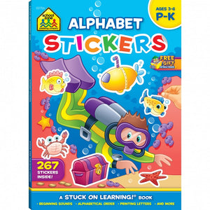 Alphabet Stickers Workbook P-K Ages 4-6