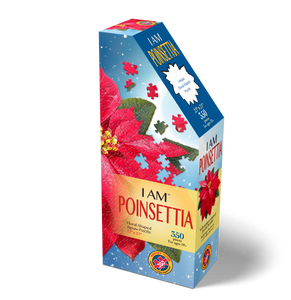 Madd Capp I AM POINSETTIA Floral-Shaped Jigsaw Puzzle, 350 Pieces