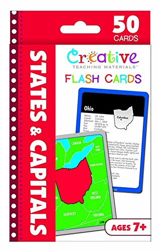 States & Capitals Flash Cards, 50 Double Sided Cards by Creative Teaching Materials