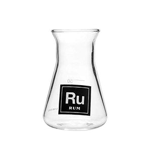 Drink Periodically Laboratory Erlenmeyer Flask Shot Glass: RUM, 2.75 oz.