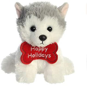 Aurora Christmas Holiday Bits 5" Plushie 3 Pack: Penguin, Moose, and Arctic Pup