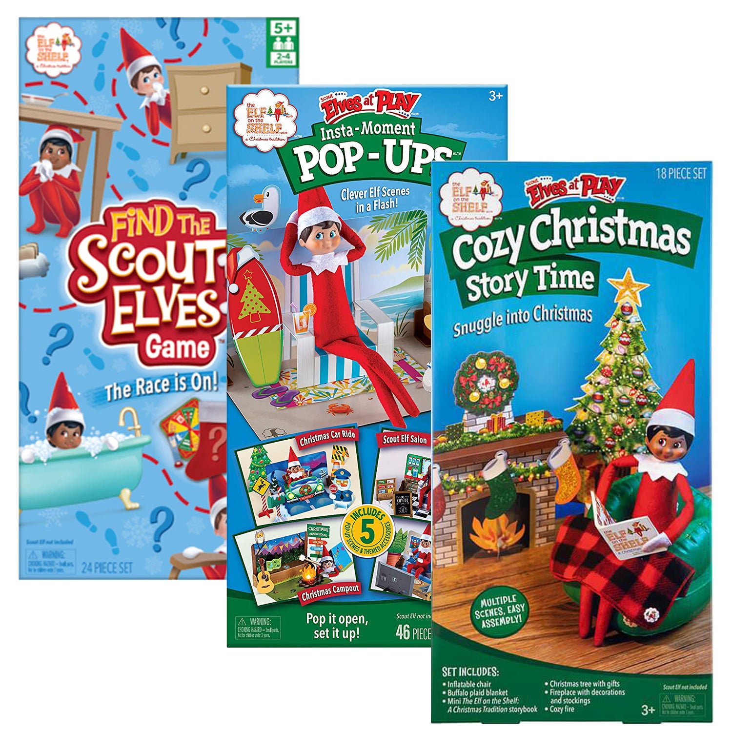 The Elf on the Shelf SEAP Set of 3: Find the Scout Elves Game, SEAP In –  Myriads Gifts