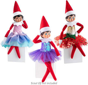 The Elf on the Shelf Claus Couture Party Dresses: Sugar Plum, Pastel Princess, Glitz Gold Dress