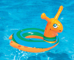 Swimline 24" Animal Inflatable Swim Ring Set: Snail, Lady Bug & Baby Dino Swimming Pool Child Floats