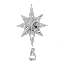 Load image into Gallery viewer, Kurt Adlery Mini Tree Christmas Decoration and Silver Tree-Topper Set