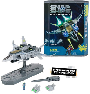 Snap Ships Sabre XF-23 Interceptor -- Construction Toy for Custom Building and Battle Play -- Ages 8+