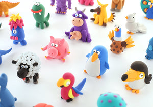 Hey Clay Birds - Colorful Modeling Air-Dry Clay for Kids,18 Cans with Fun Interactive App