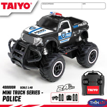 Load image into Gallery viewer, Thin Air Brands Mini RC Police Truck 1:40 Scale