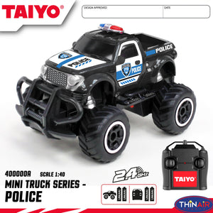 Thin Air Brands Mini RC Police Truck 1:40 Scale