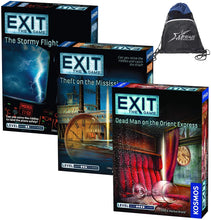 Load image into Gallery viewer, EXIT: The Game World Mystery Set: The Stormy Flight, Theft on The Mississippi &amp; The Orient Express
