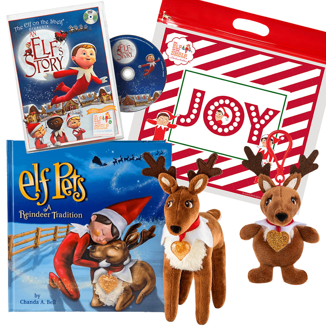 The Elf on the Shelf Elf Pets: A Reindeer Tradition, an Elf's Story DVD, Plushee Mini-Pal & Joy Bag