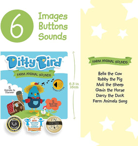 Ditty Bird Sound Book - Farm Animal Sounds and Musical Rhyme Book for Babies