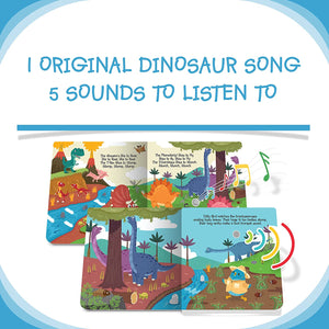DITTY BIRD Educational Interactive Dinosaur Sounds and Musical Rhyme Book for Babies