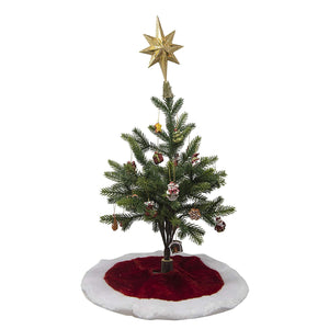 Kurt Adlery Mini Tree Christmas Decoration and Gold Tree-Topper Set