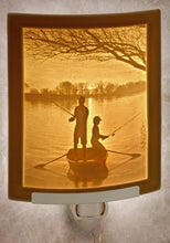 Load image into Gallery viewer, First Catch Curved Porcelain Lithophane Night Light