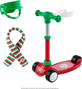 The Elf on the Shelf Claus Couture Slopes and Streets Standing Outfit Set: Stand-n-Scoot Scooter, Snow Play Ski Set, and Joy Bag