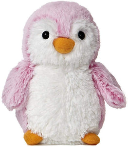 Aurora Bundle of 4 World Pom Pom Penguin Bright Pink, Blue, Purple and Gray Plush, Small 6"