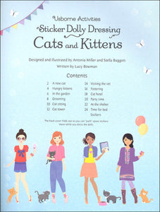 Usborne Sticker Dolly Dressing Cats and Kittens Activity Book