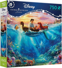 Load image into Gallery viewer, Ceaco 750 Piece Thomas Kinkade Disney Dreams - The Little Mermaid Falling in Love Jigsaw Puzzle