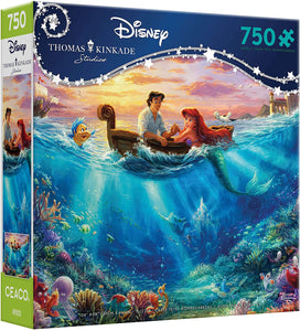 Ceaco 750 Piece Thomas Kinkade Disney Dreams - The Little Mermaid Falling in Love Jigsaw Puzzle