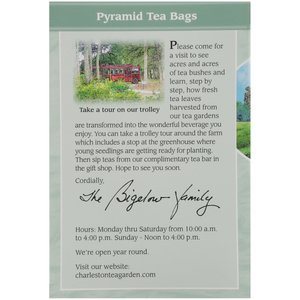 Charleston Tea Garden Carolina Mint Tea Pyramid Teabags, 12 Count
