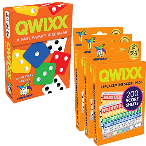Qwixx with 600 Replacement Score Pads