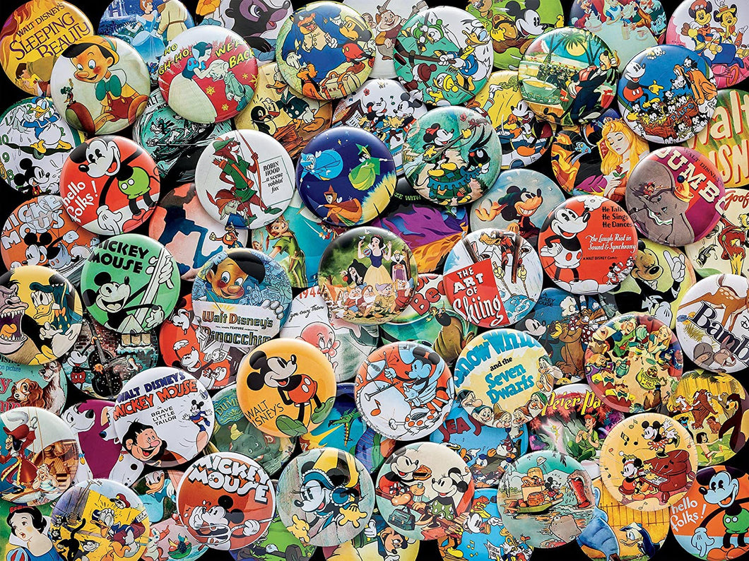 Ceaco Disney Collections Vintage Buttons Jigsaw Puzzle, 750 Pieces