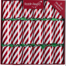 Load image into Gallery viewer, Robin Reed 12 x 10&quot; English Holiday Christmas Crackers Candy Stripe