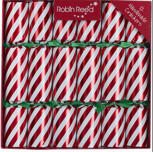 Robin Reed 12 x 10" English Holiday Christmas Crackers Candy Stripe