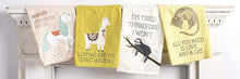 Load image into Gallery viewer, Primitives by Kathy 2 Kitchen Towels Llamas Are My Spirit Animal and Sparkle Wherever You Go Unicorn