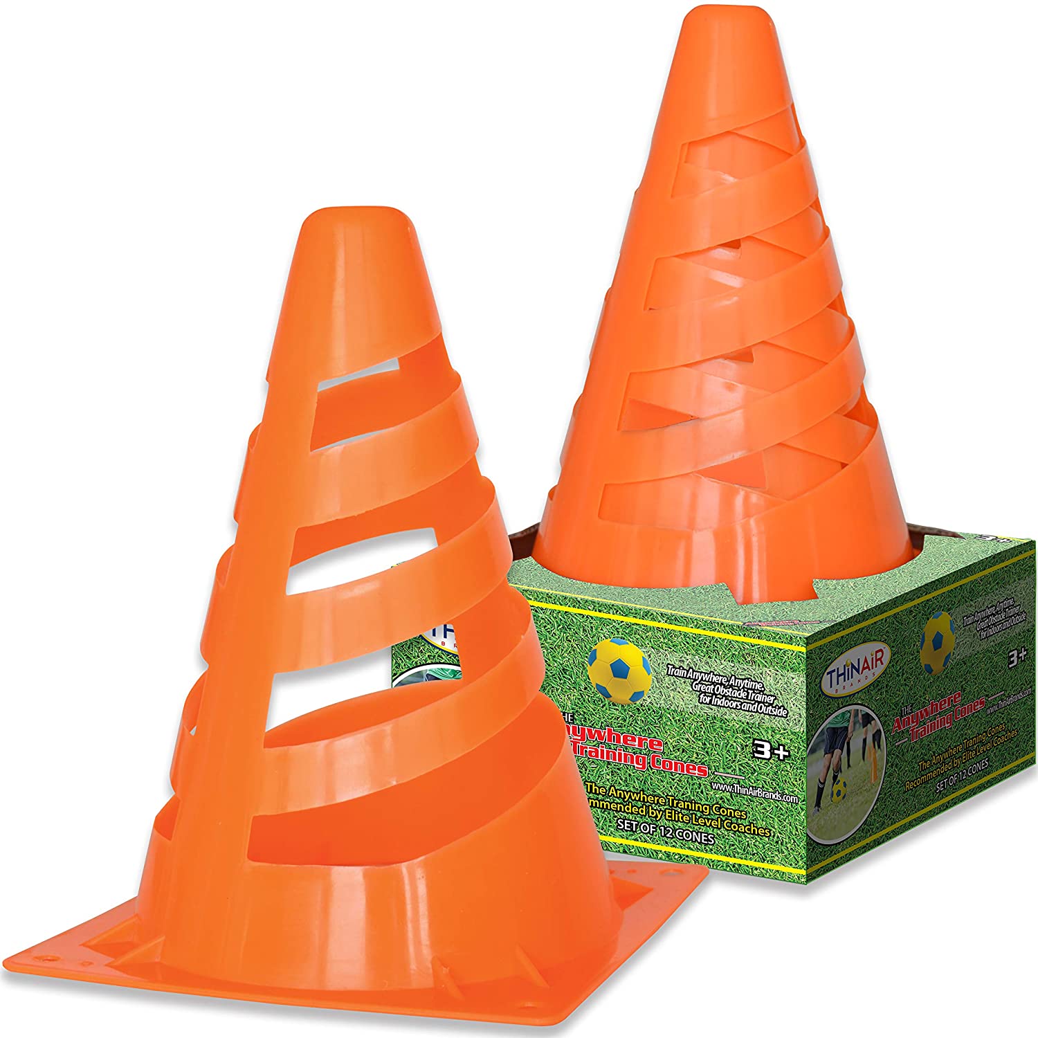 Football Drill Cones Slotted Marker Cones For Soccer Training Foldable ...