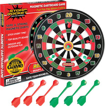Load image into Gallery viewer, Stomp Rocket Magne Darts Indoor Outdoor Magnetic Kids Dartboard Game with 6 Multicolored Darts with Magnets