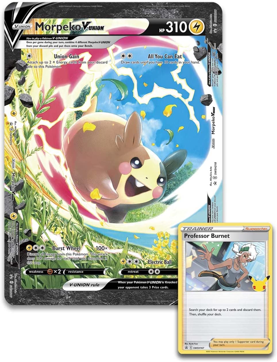 all you can eat pokemon card Morpeko V-Union All You Can Eat SWSH288 Black Star Promo Pokemon Card NM