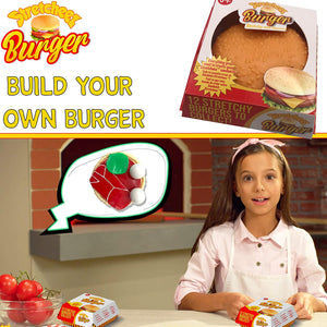 Stretcheez Hamburger - Play Food for Kids - Stretchy Pretend Food & Toppings - Mix & Match