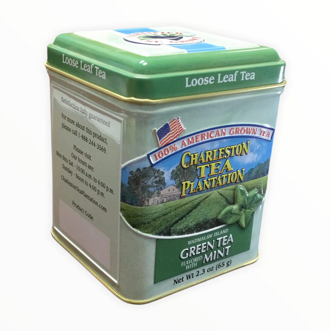 Charleston Tea Garden Green Tea Mint Loose Leaf in Tin
