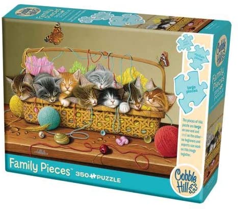 Cobble Hill 350 Piece Family Puzzle - Basket Case - Contains Small, Medium and Large Puzzle Pieces