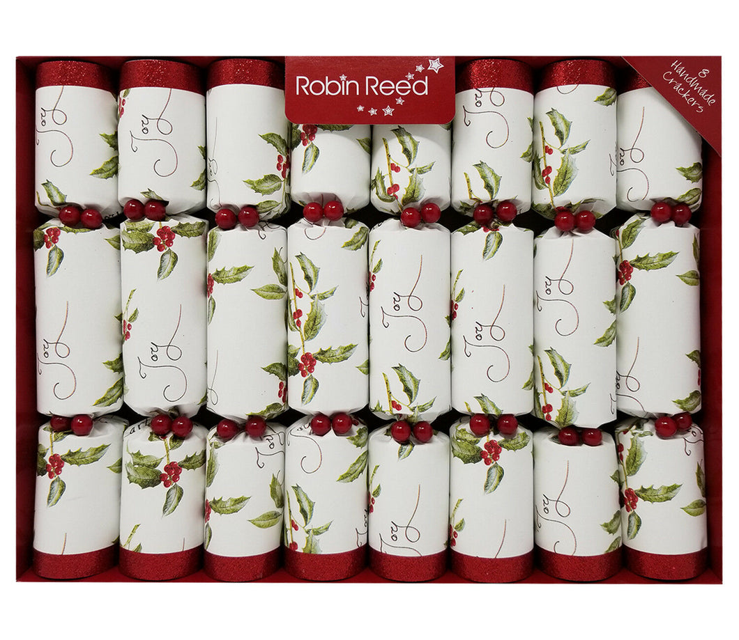 Robin Reed English Holiday Christmas Party Crackers, Pack of 8 x10