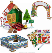 Load image into Gallery viewer, Elf on the Shelf Elf Pets Play Set: Elf Pets Animated Movie DVD, Christmas Cabin, Tote Bag &amp; Scarf