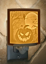 Load image into Gallery viewer, Halloween Pumpkin Curved Porcelain Lithophane Night Light