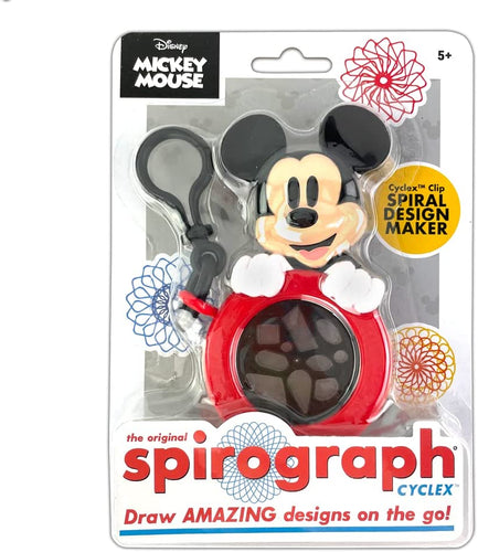 Spirograph Cyclex Clip Disney Mickey Mouse - Rotating Stencil Wheel - Travel - Ages 5+