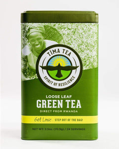 Tima Tea Tin Set: Organic Fair Trade White Tea 2.5 oz & Green Tea 2.0 oz Includes Myriads Bag