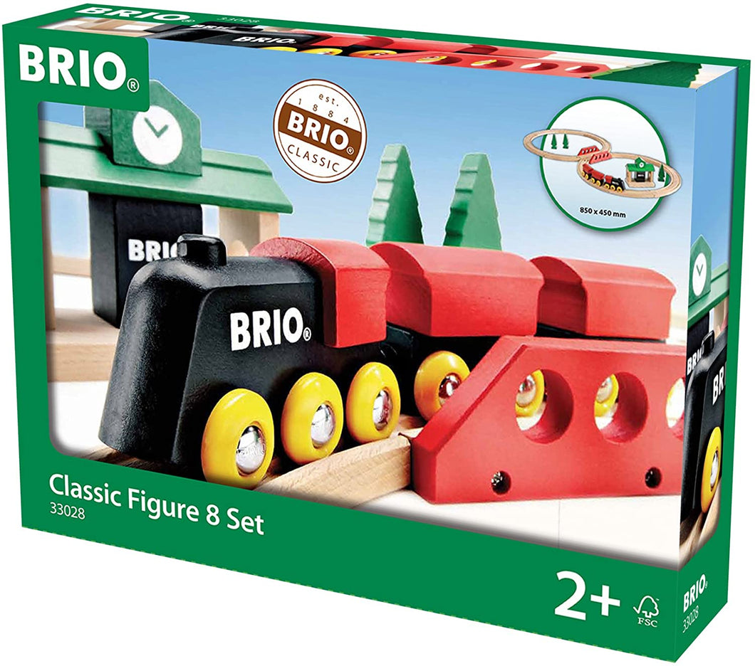 BRIO World Classic Figure 8 Set, Wood Toy Train Set