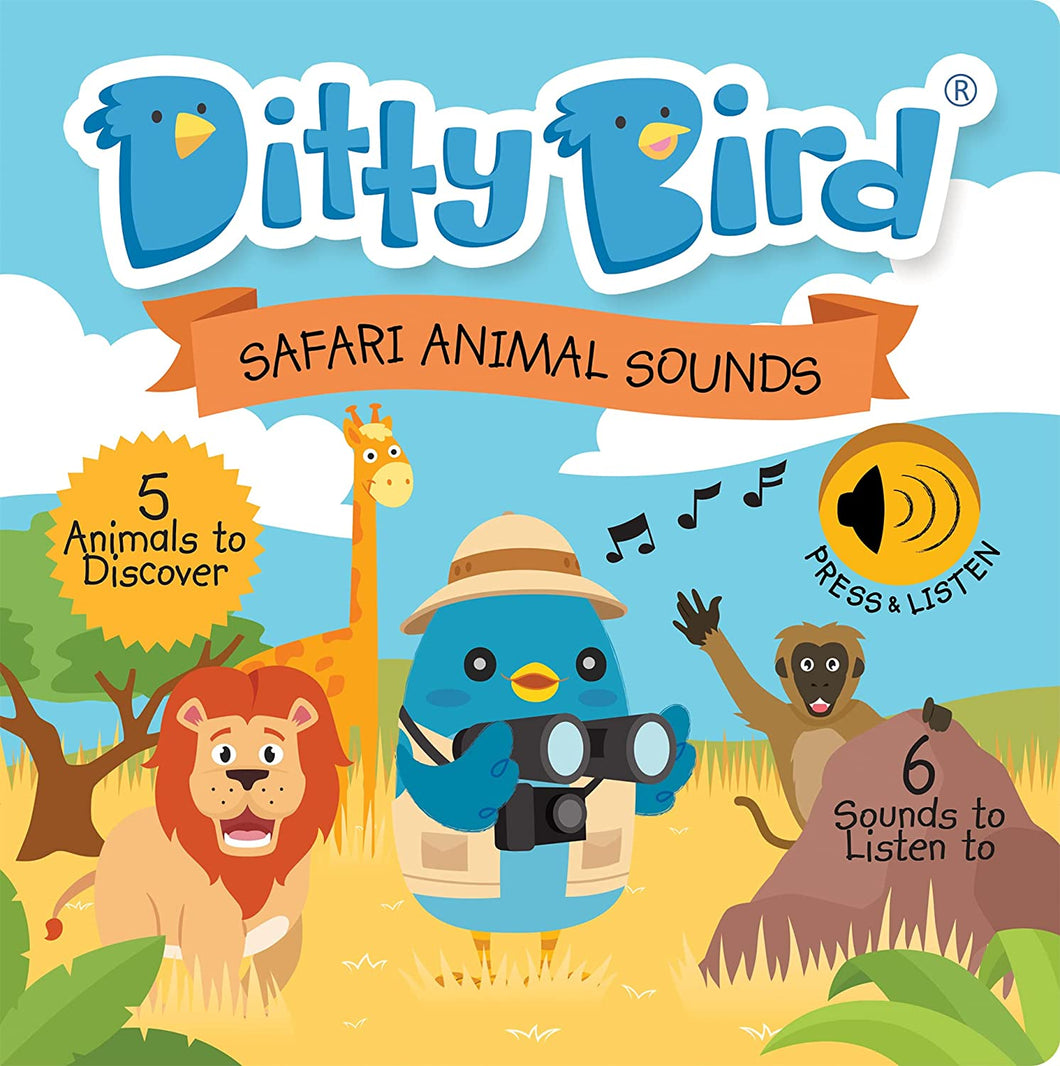 DITTY BIRD Baby Sound Book: Safari Animal Sounds Book for Babies