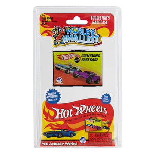 Super Impulse World's Smallest Hot Wheels: Collector's Race Case and 2 Diecast Miniature Cars