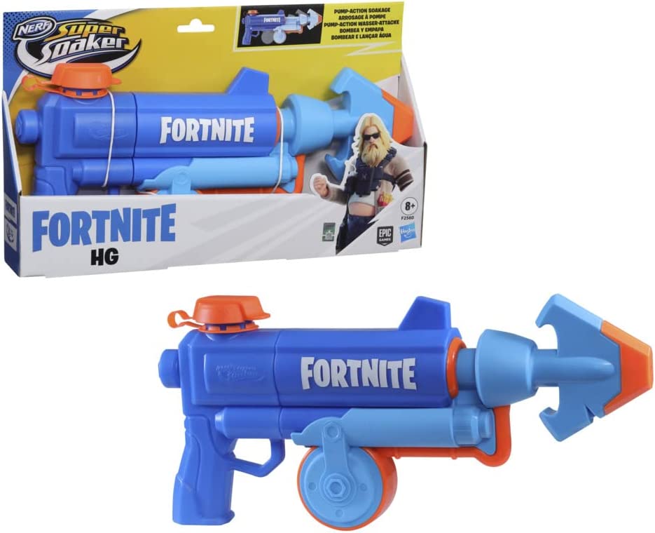 NERF Super Soaker Fortnite HG Water Blaster - Pump-Action Soakage for Outdoor Summer Water Games