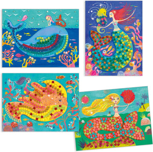 DJECO The Mermaid’s Song Sticker and Jewel Mosaic Craft Kit