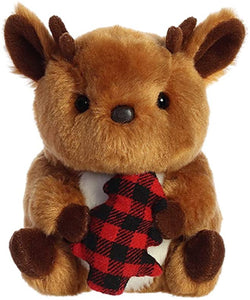 Aurora Holiday Rolly Pets Assorted Stuffed Animals Bundle: Hedgehog, Moose, and Chipmunk Plush Toys