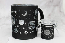 Load image into Gallery viewer, Glass Mug and Storage Jar Set: Black Galaxy