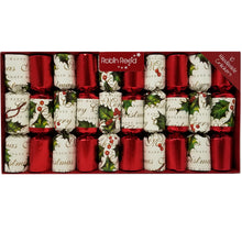 Load image into Gallery viewer, Robin Reed English Holiday Bows and Berries Christmas Crackers, Set of 10 (8.5&quot;)